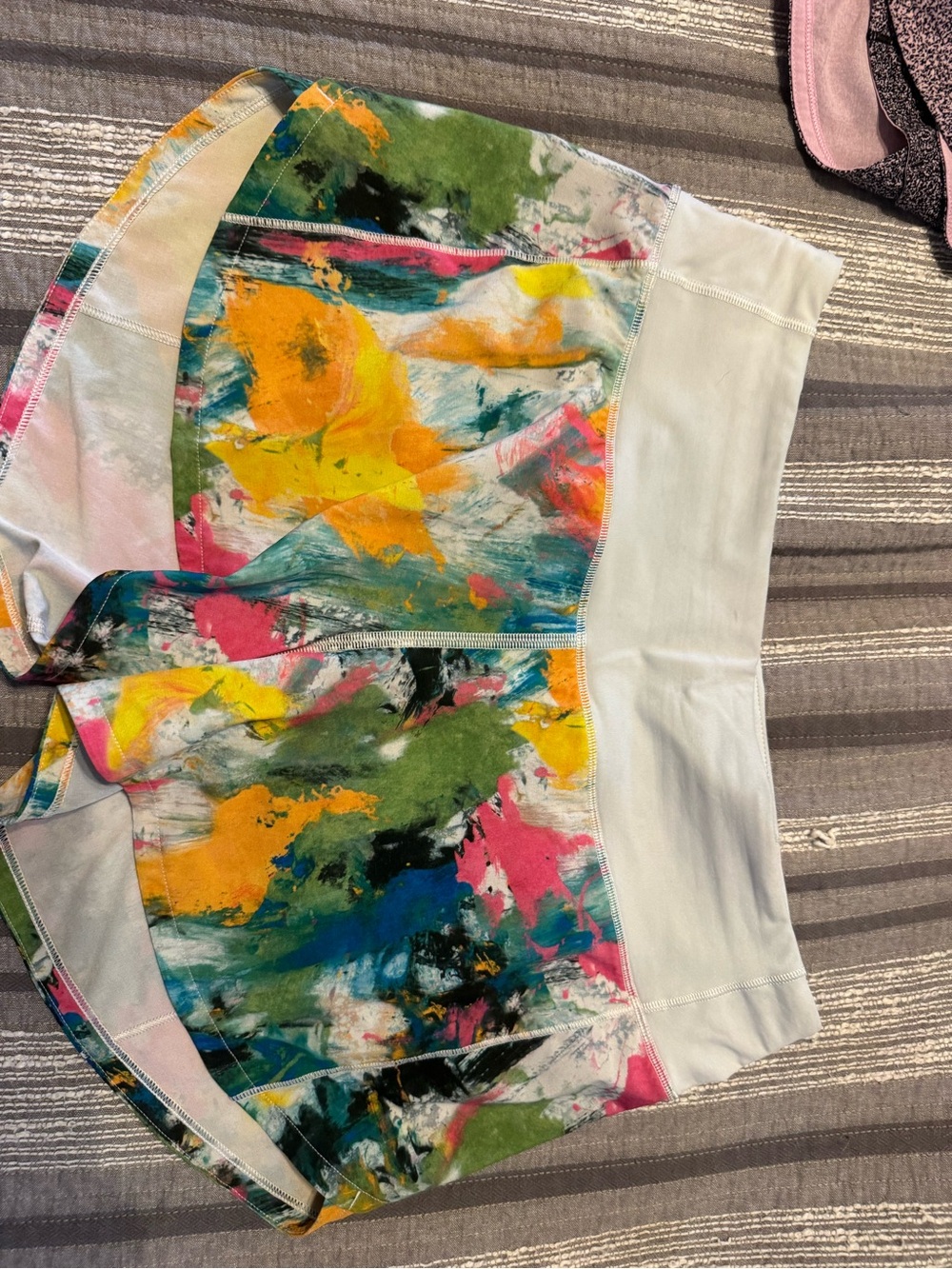 lululemon athletica Multicolor Paint-Print Athletic Shorts